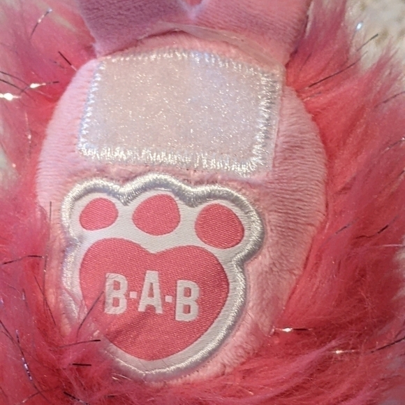 BUILD A BEAR Sloth Pink Sparkle Glitter Fuzzy Plush with Velcro Feet/Hands  18" - Picture 3 of 5